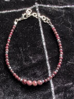 Garnet And Hematite Bracelet